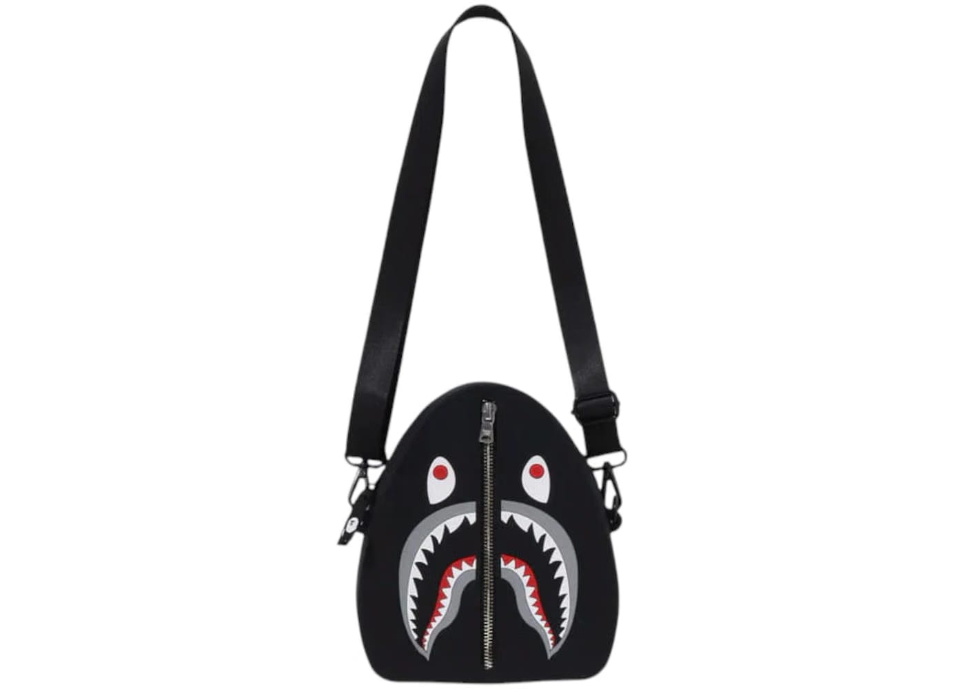 Bape Shark Silicon Shoulder Bag Black