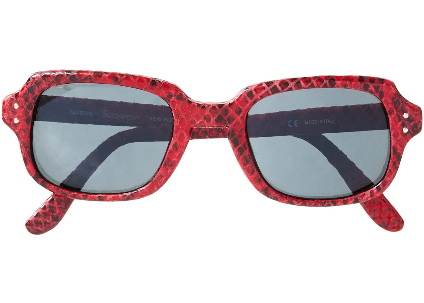 Supreme Marvin Sunglasses Red Snakeskin