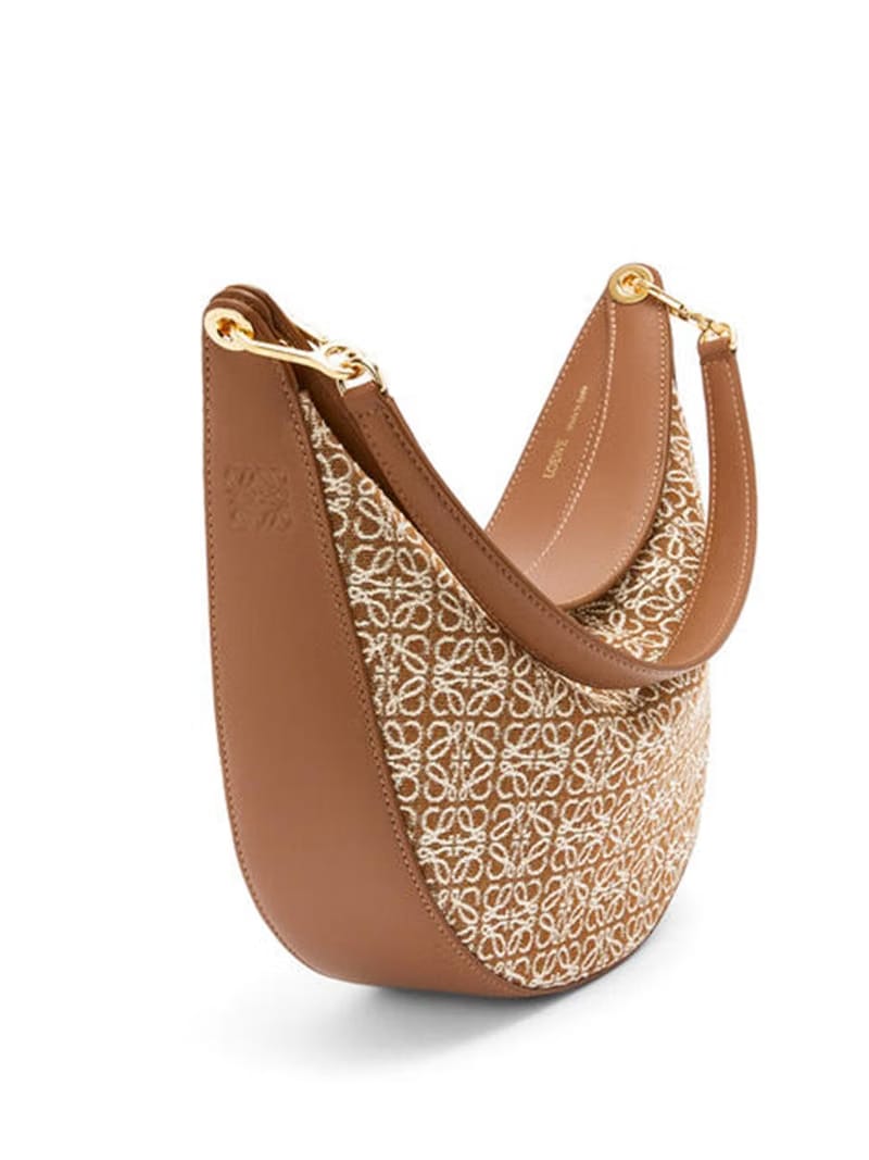 LOEWE Luna Shoulder Bag Anagram Jacquard Tan/Pecan