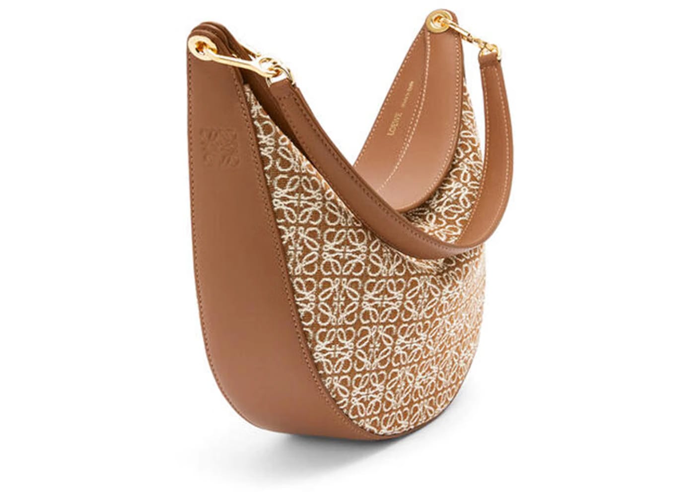 LOEWE Luna Shoulder Bag Anagram Jacquard Tan/Pecan