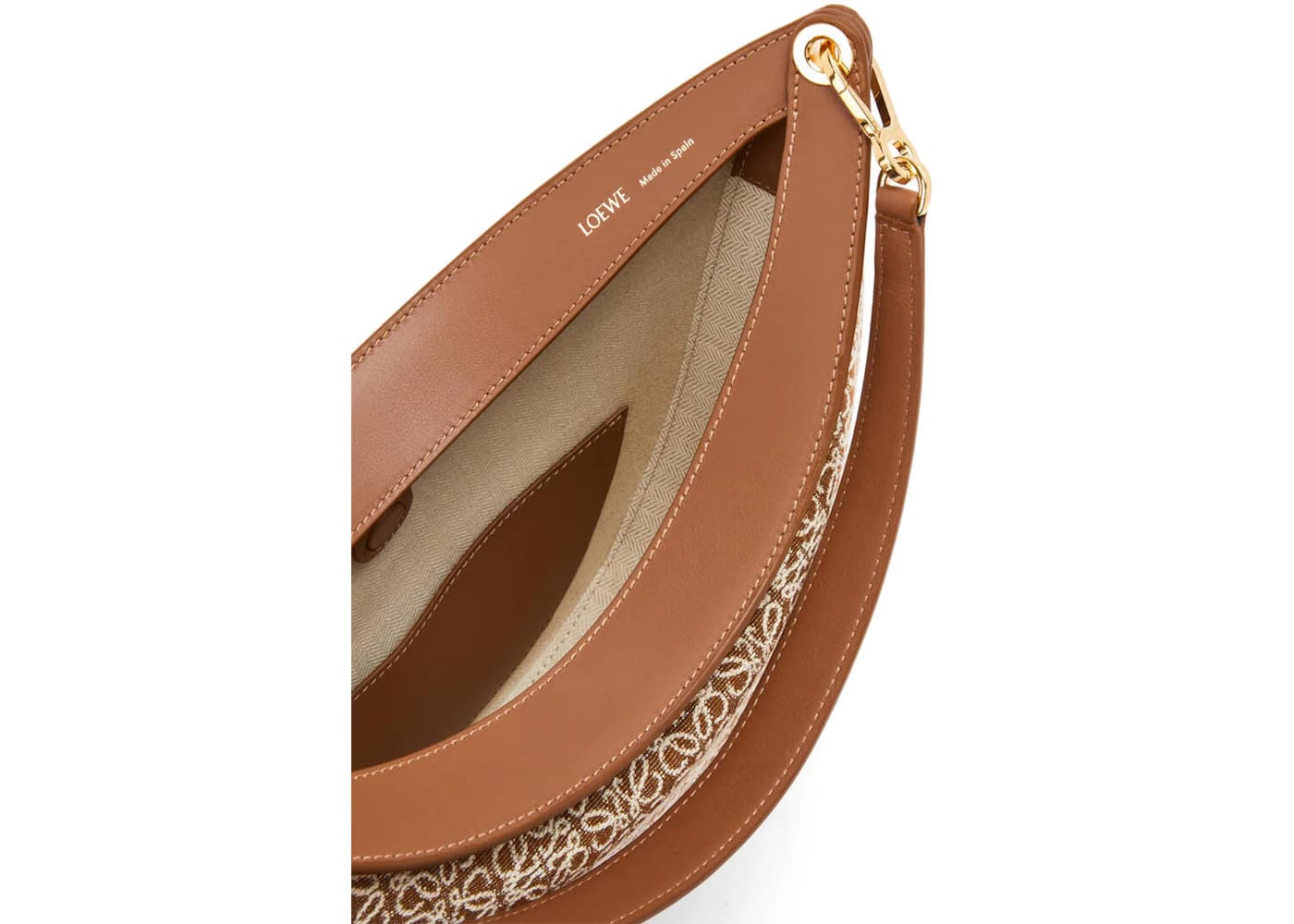 LOEWE Luna Shoulder Bag Anagram Jacquard Tan/Pecan