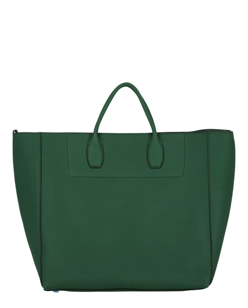 Ferragamo The Studio Large Leather Tote Green