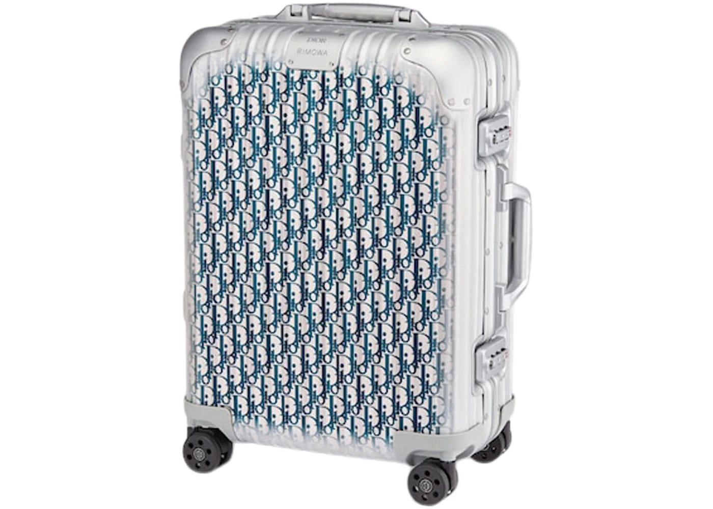 Dior And Rimowa Cabin Suitcase Grey/Blue