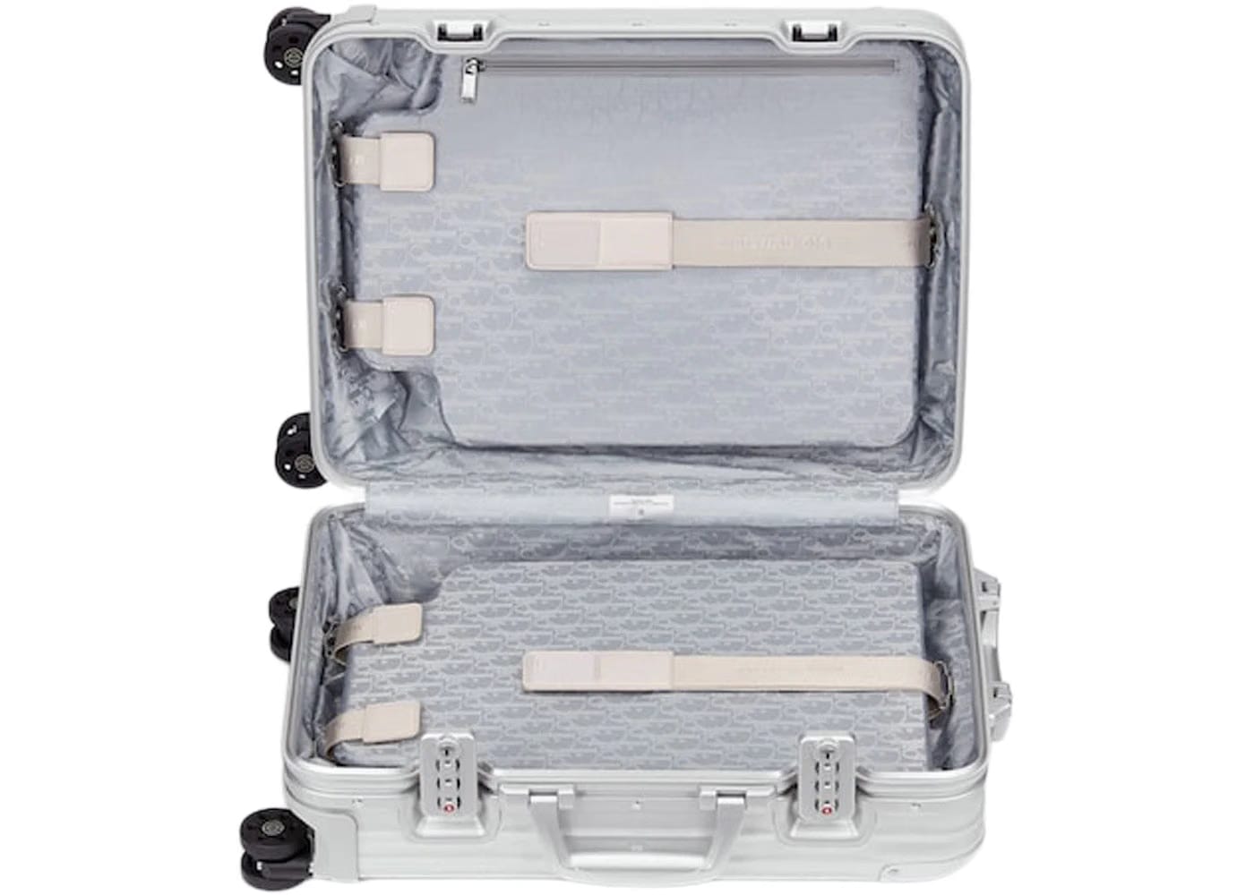 Dior And Rimowa Cabin Suitcase Grey/Blue