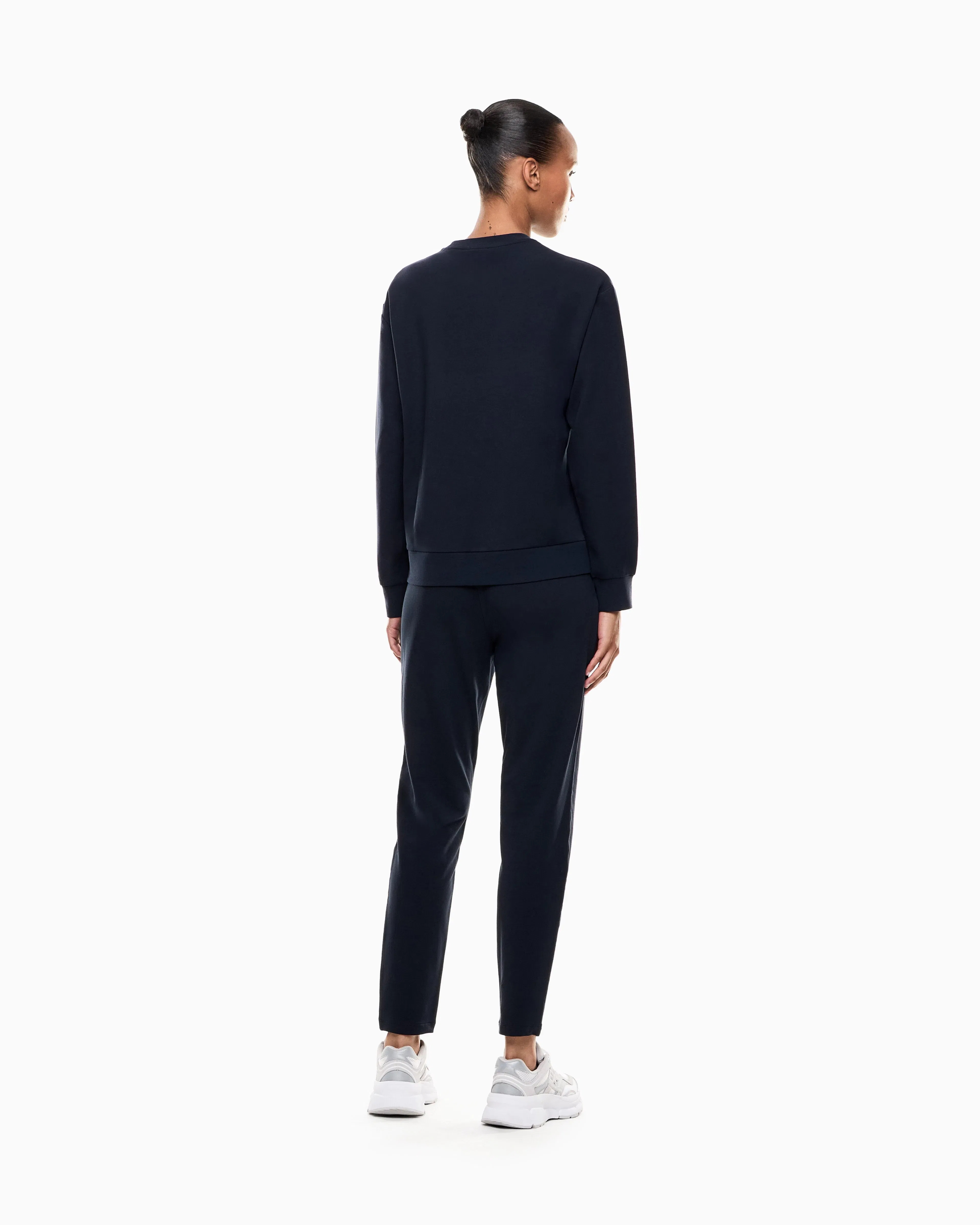 EA7 Stretch-cotton tracksuit with logo