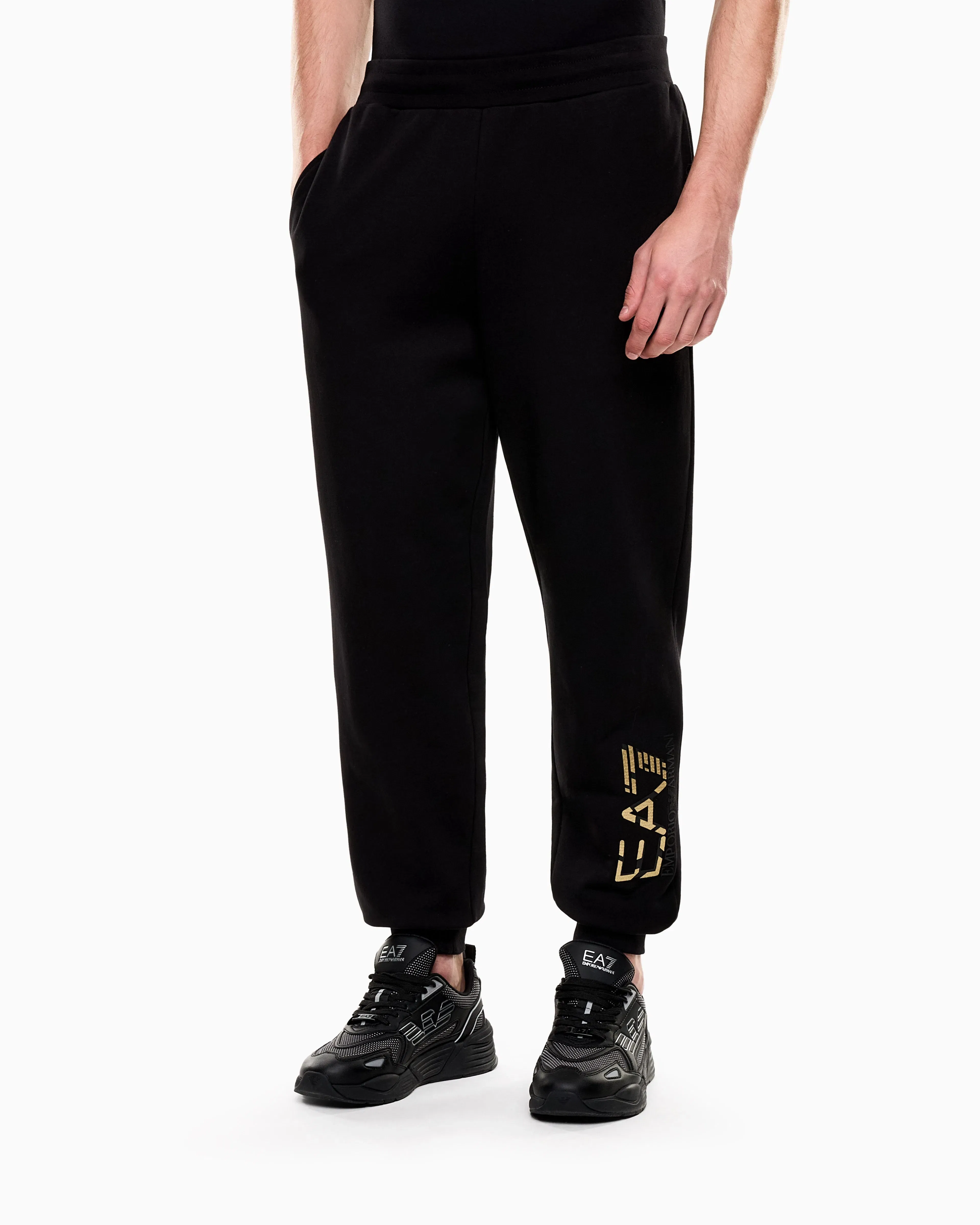 EA7 Premium Label cotton crew-neck sweatshirt