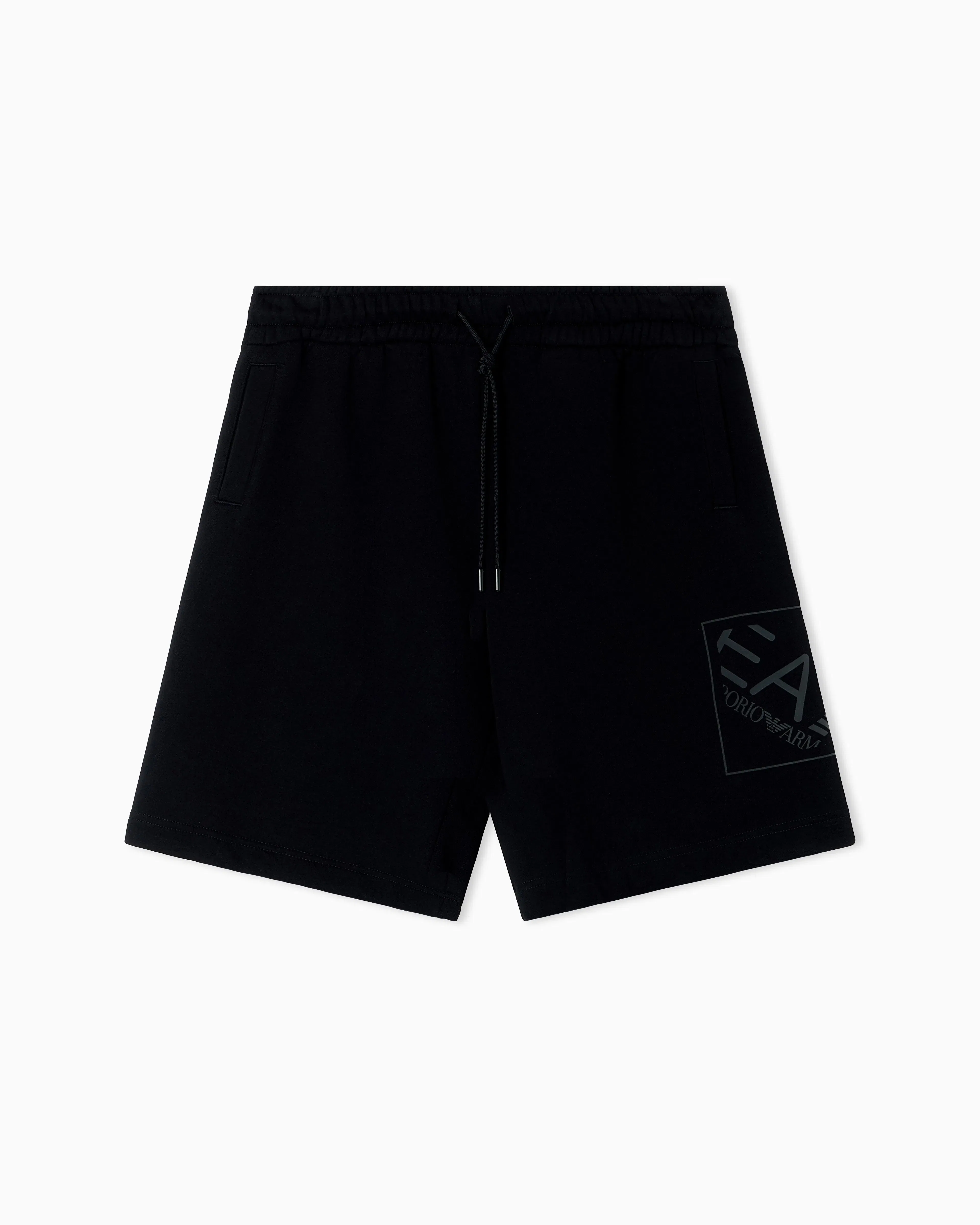 EA7 Logo Series cotton shorts