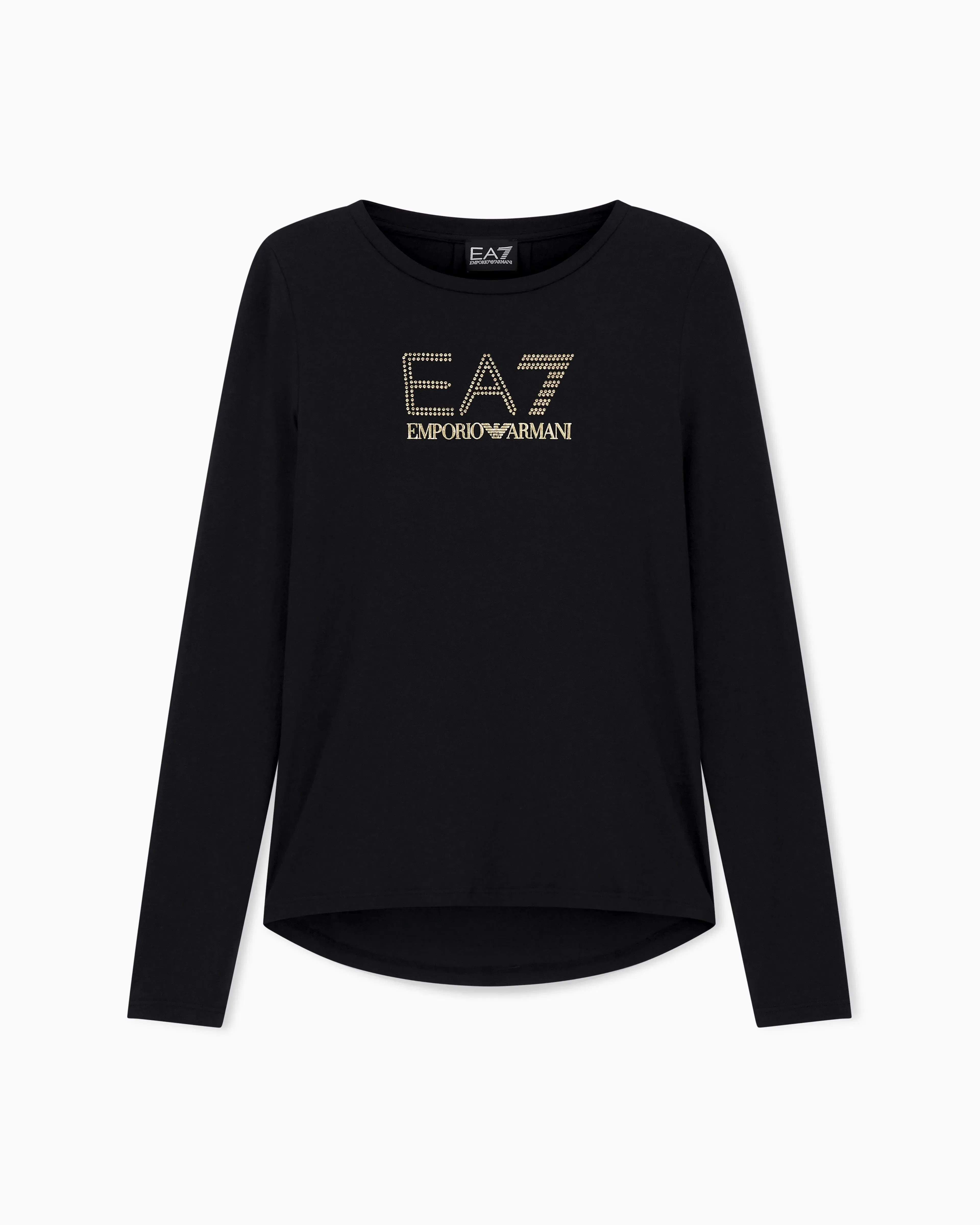 EA7 Evolution stretch cotton and modal long-sleeved T-Shirt