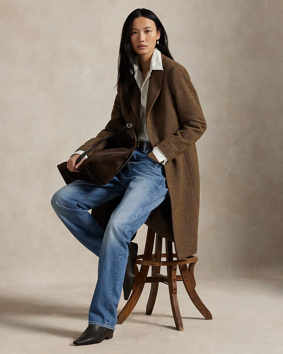 Ralph Lauren WoolBlend Herringbone Coat