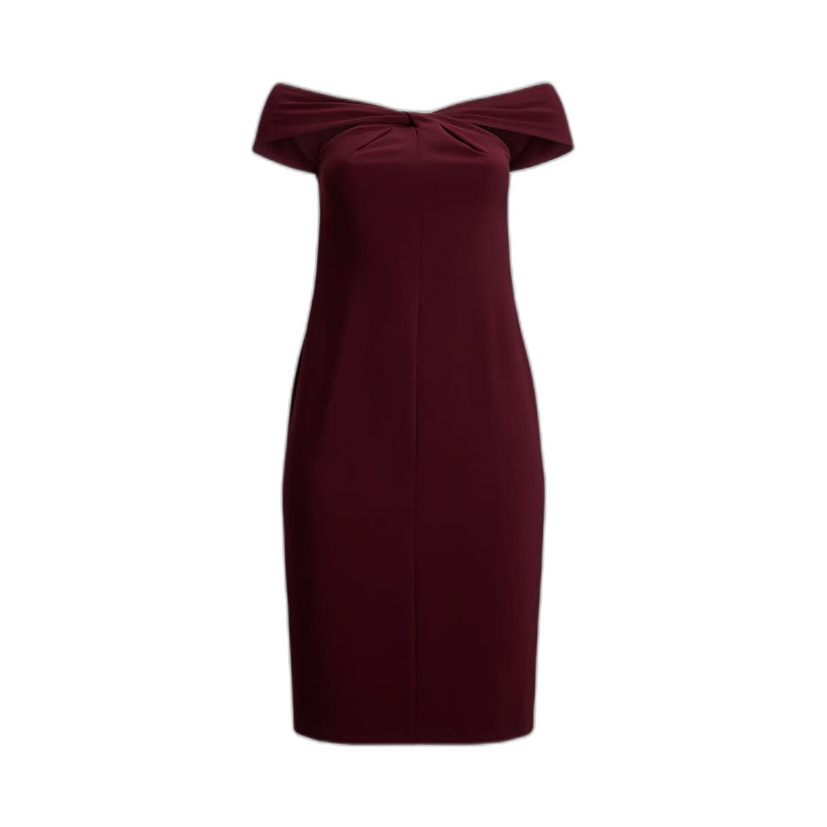 Ralph Lauren TwistFront Crepe Cocktail Dress