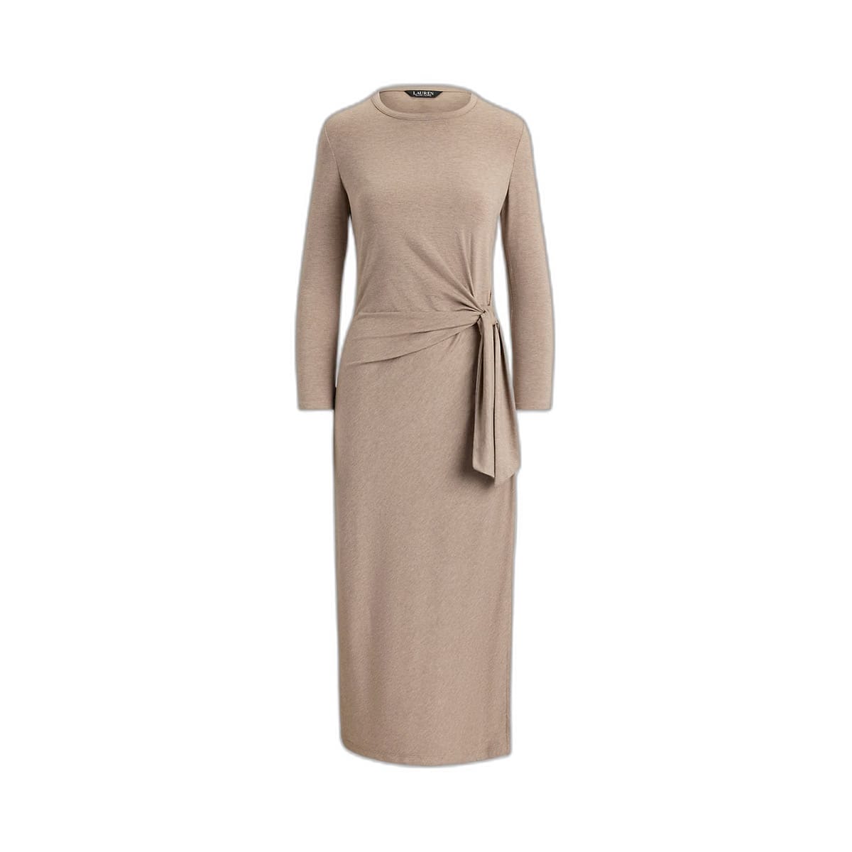 Ralph Lauren TieFront Stretch Jersey Midi Dress