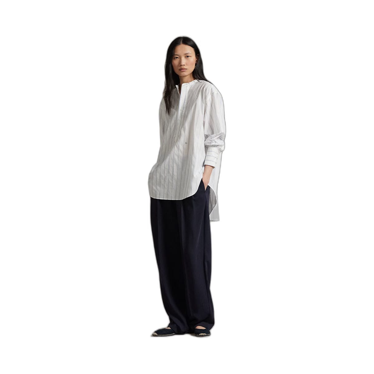 Ralph Lauren Striped Cotton Dobby Top