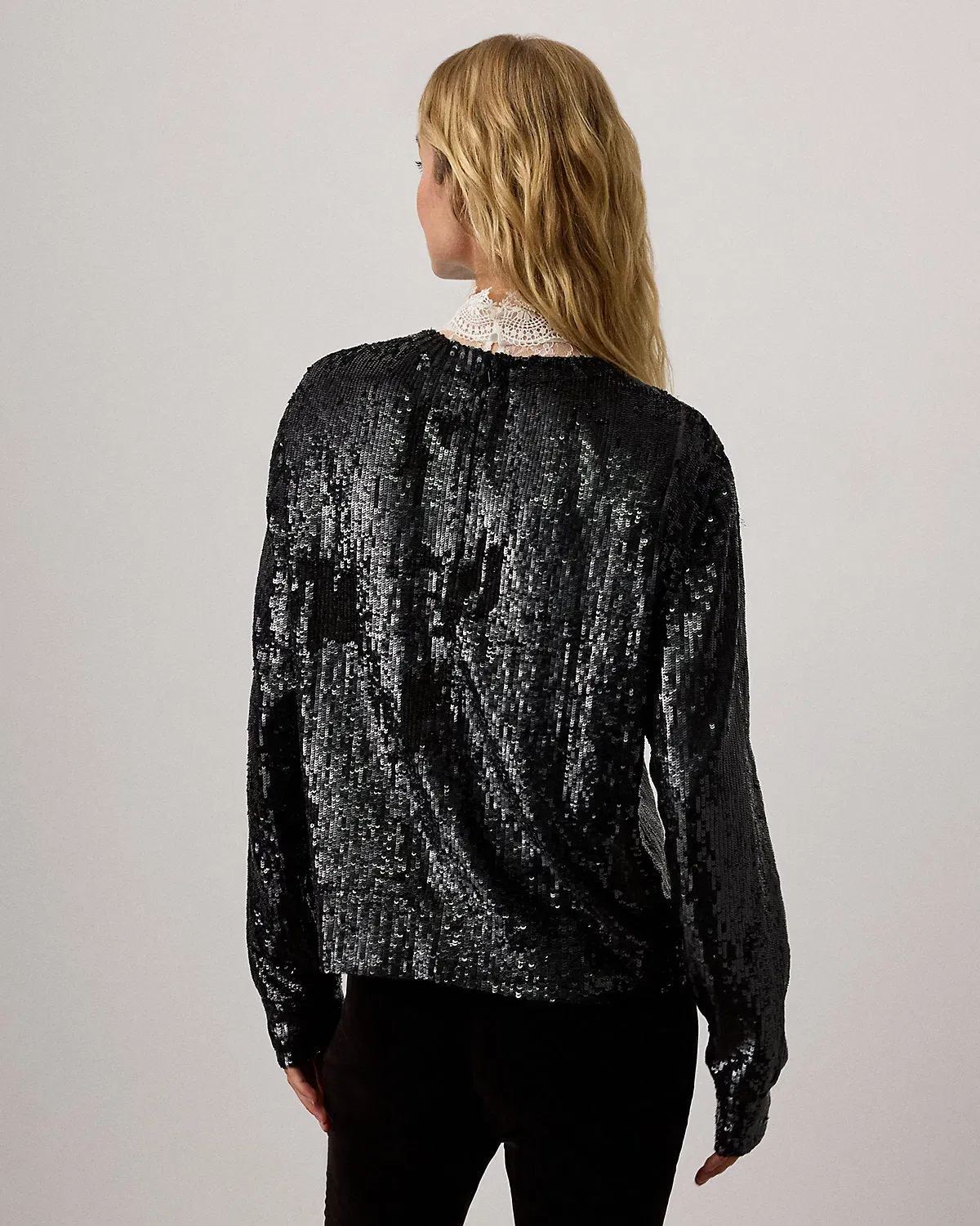 Ralph Lauren Sharon Embellished Tulle Top