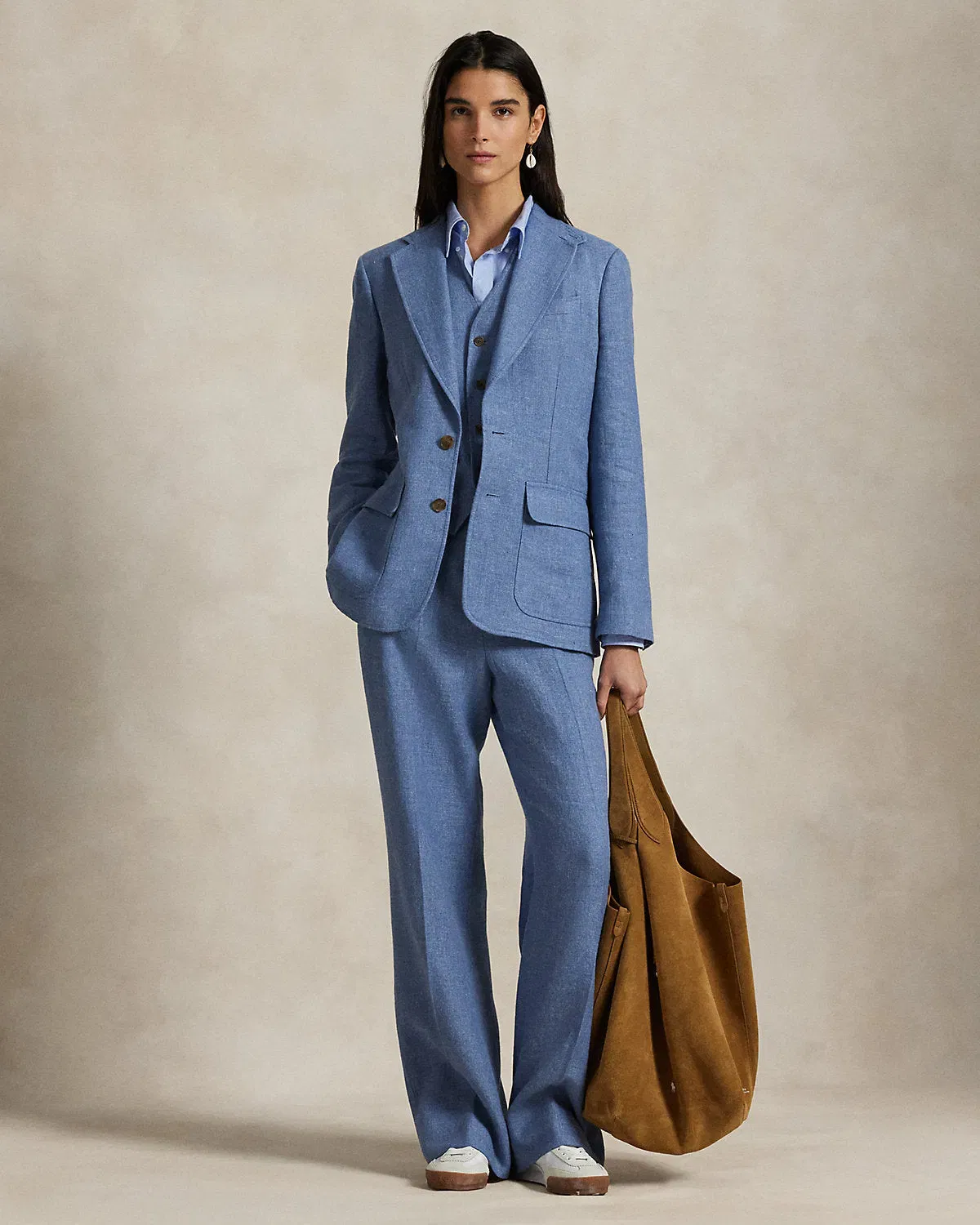 Ralph Lauren SingleBreasted LinenCotton Blazer