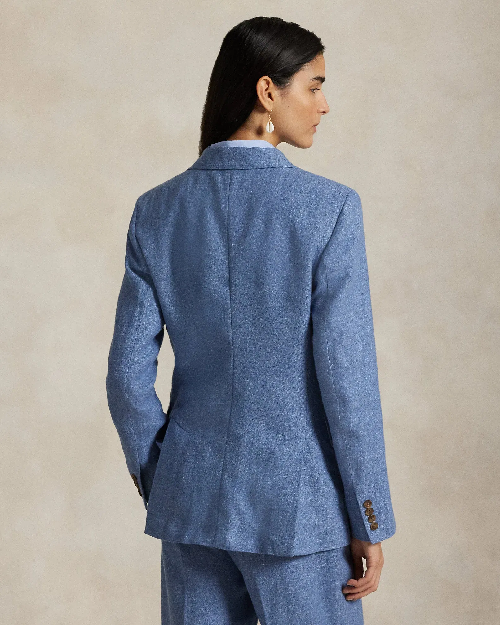 Ralph Lauren SingleBreasted LinenCotton Blazer