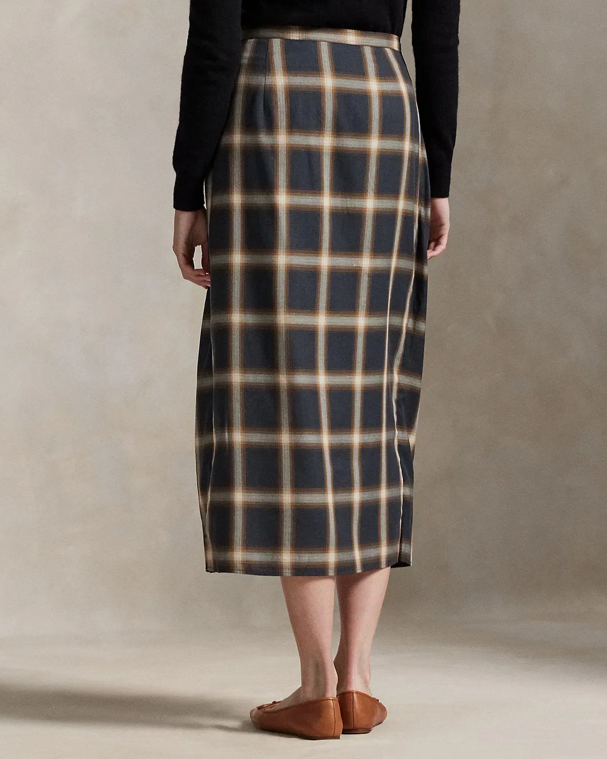 Ralph Lauren Plaid TieFront Skirt