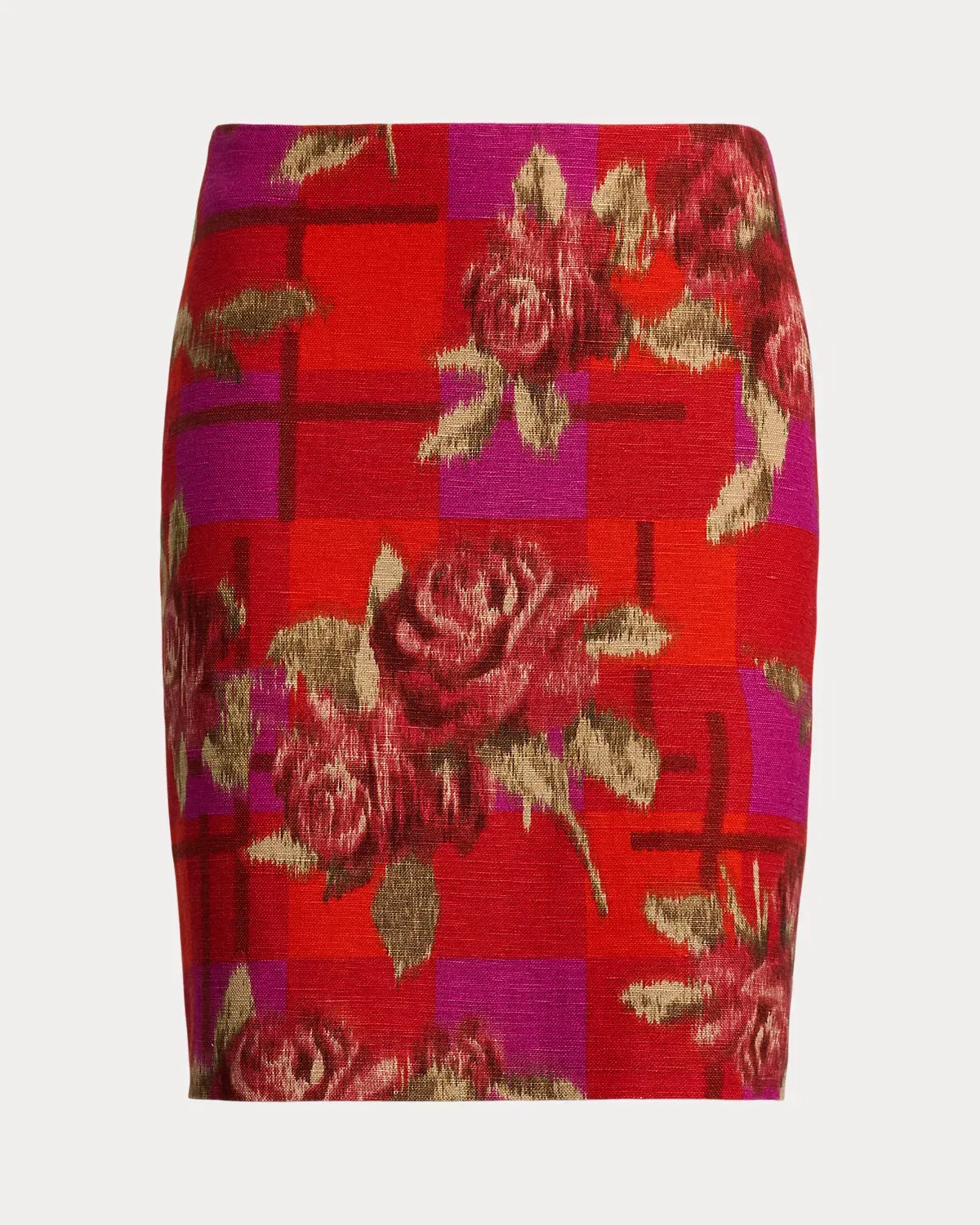Ralph Lauren Floral LinenCotton Pencil Miniskirt