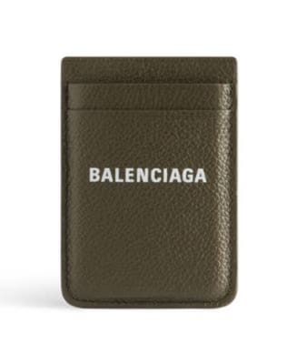Balenciaga Crocodile Embossed Cash Magnet Card Holder