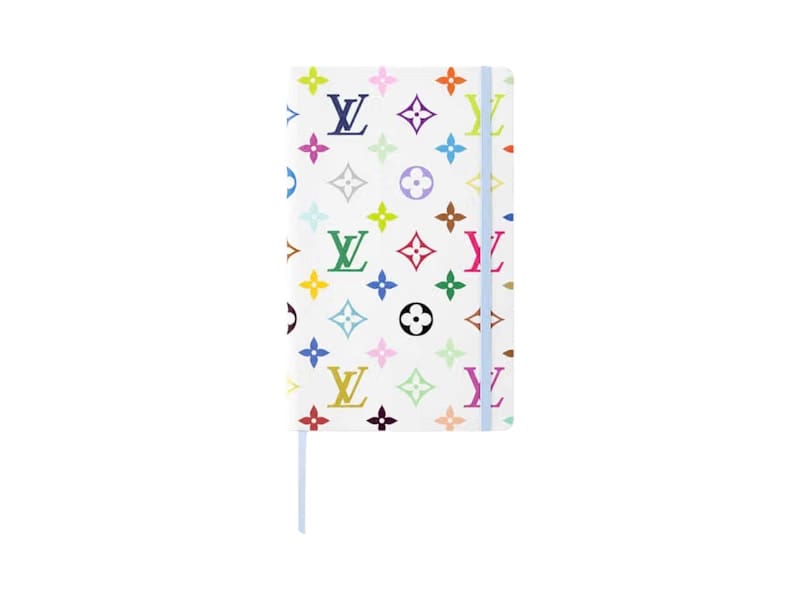 Louis Vuitton x Takashi Murakami Monogram Multicolor Jane Notebook MM White