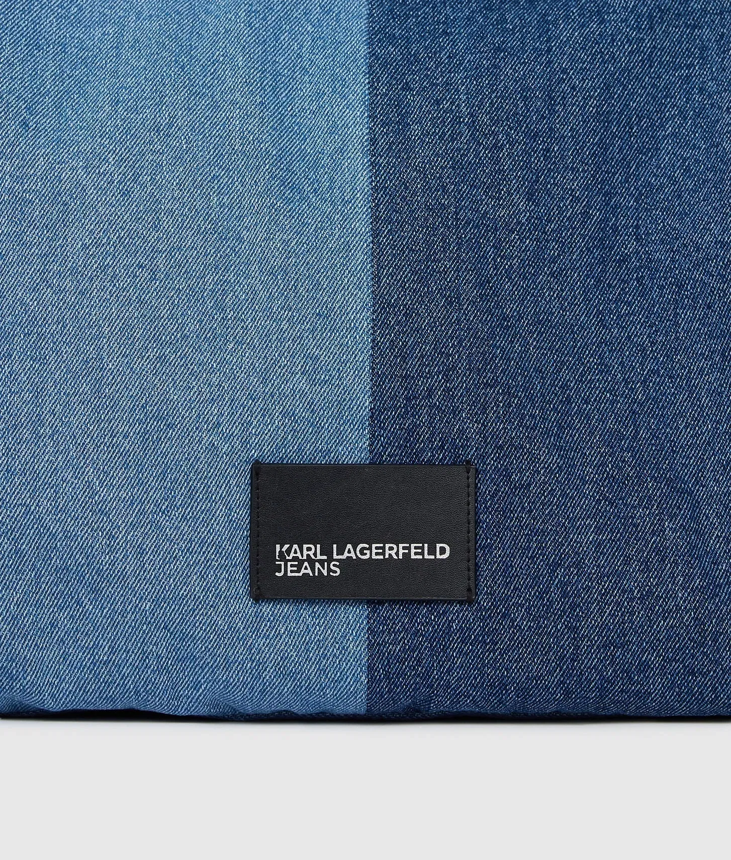 KarlLagerfeld Two-Tone Denim Shopper Standard Blue Denim-Light Denim