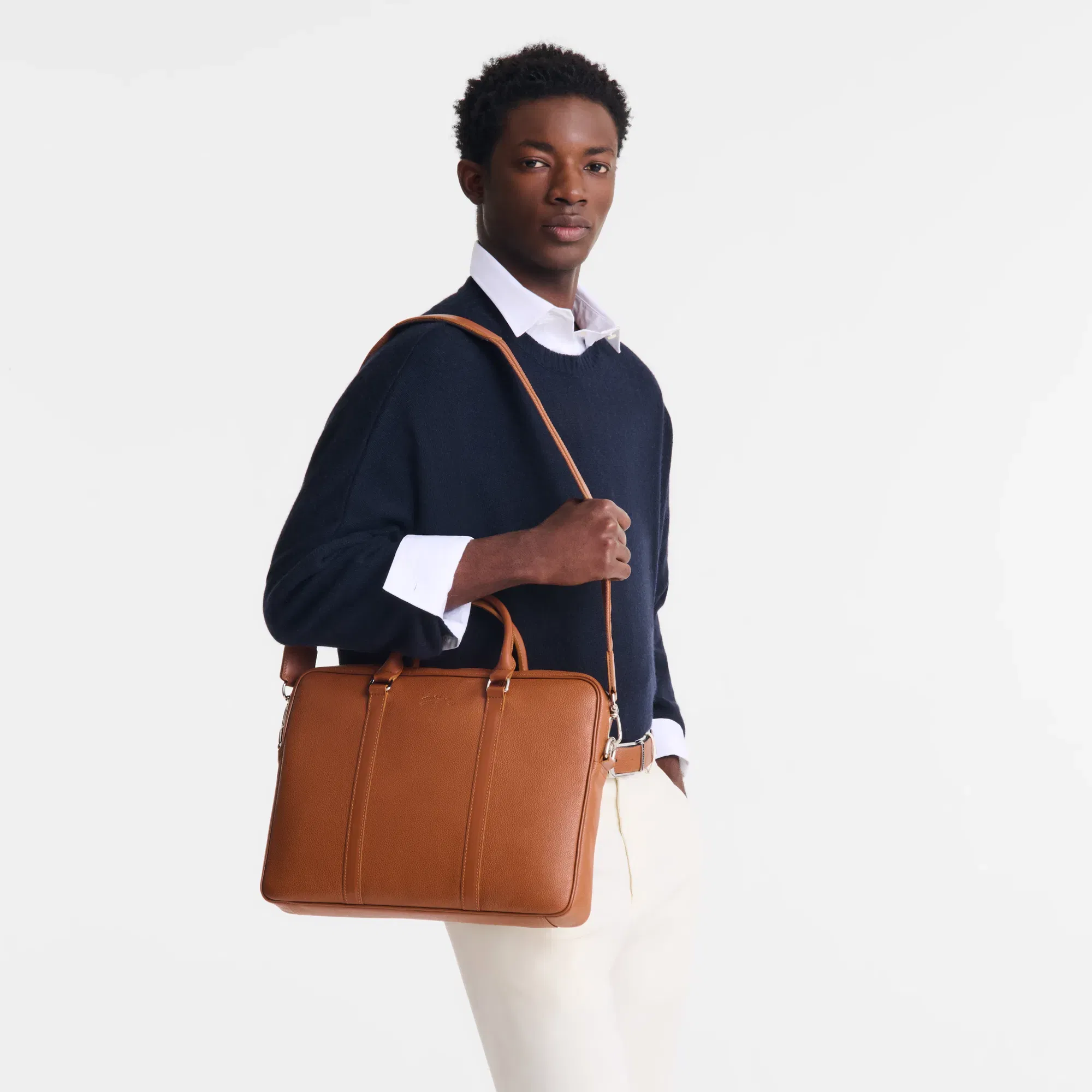 Longchamp Le Foulonné XS Briefcase Caramel