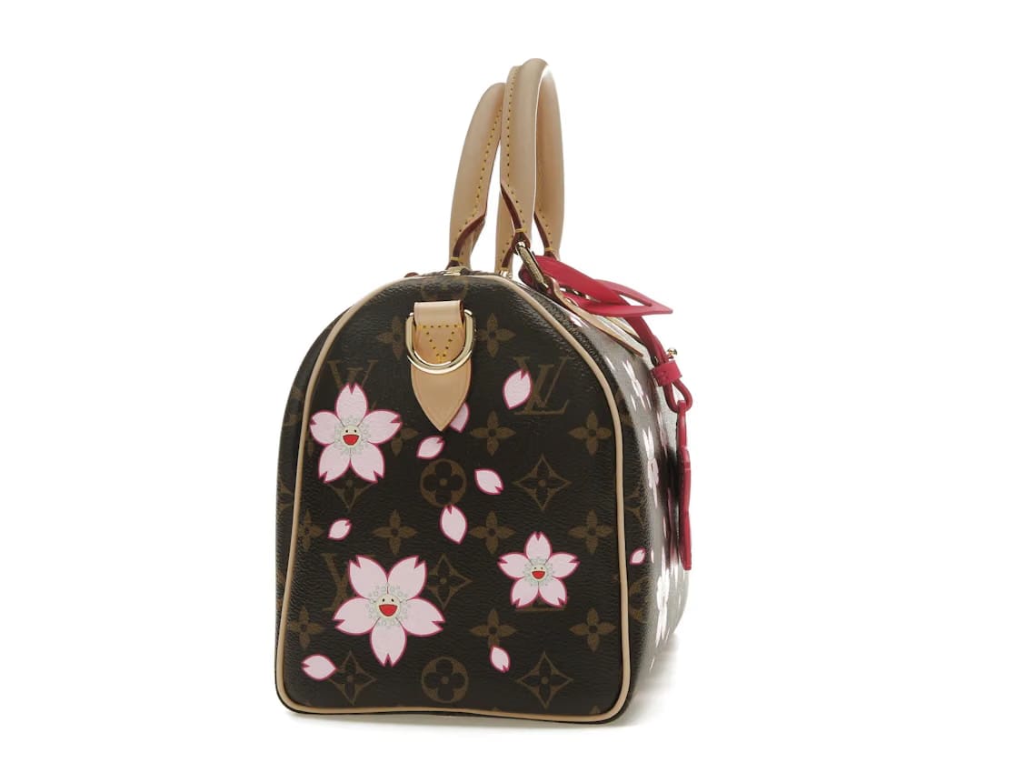 Louis Vuitton x Takashi Murakami Cherry Blossom Speedy Bandouliere 25 Sakura Brown