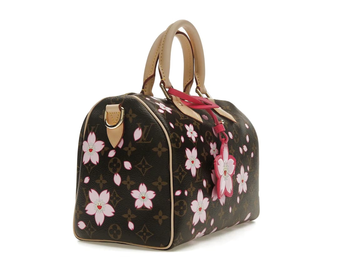 Louis Vuitton x Takashi Murakami Cherry Blossom Speedy Bandouliere 25 Sakura Brown