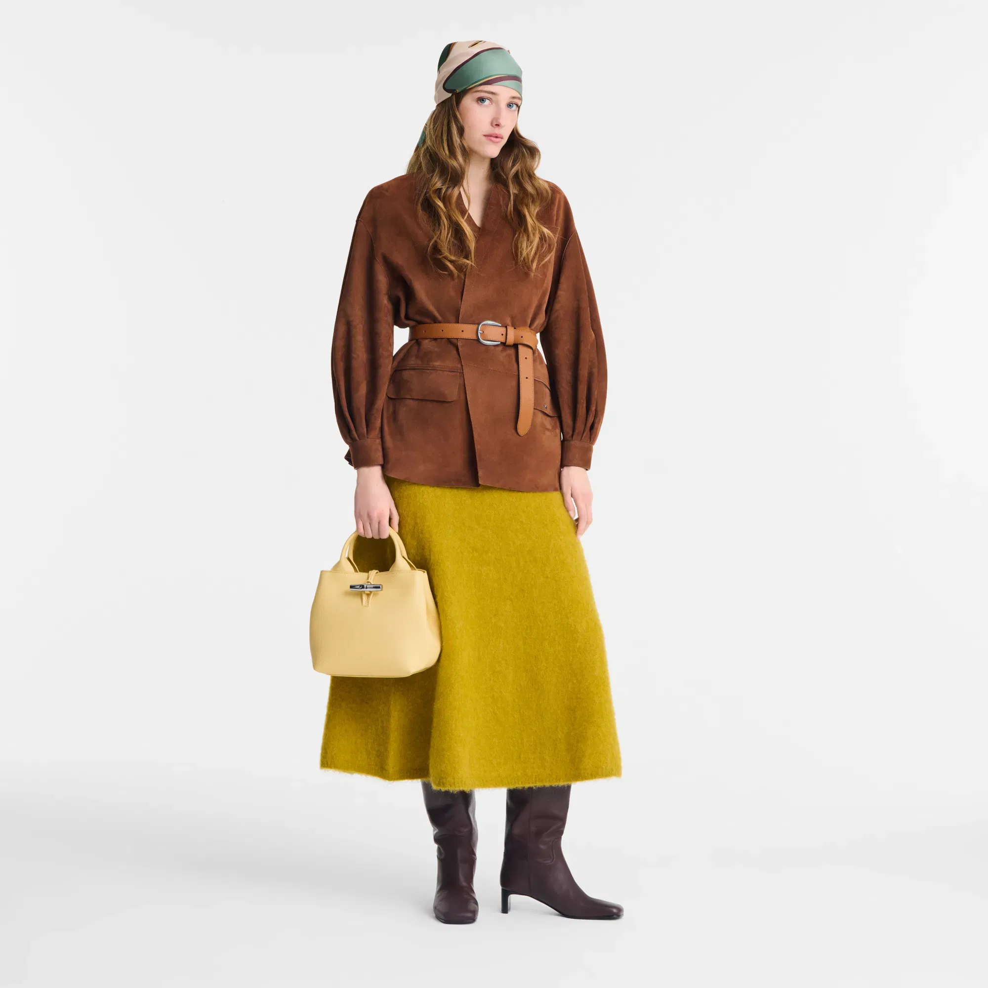Longchamp Le Roseau S Handbag Yellow Chick