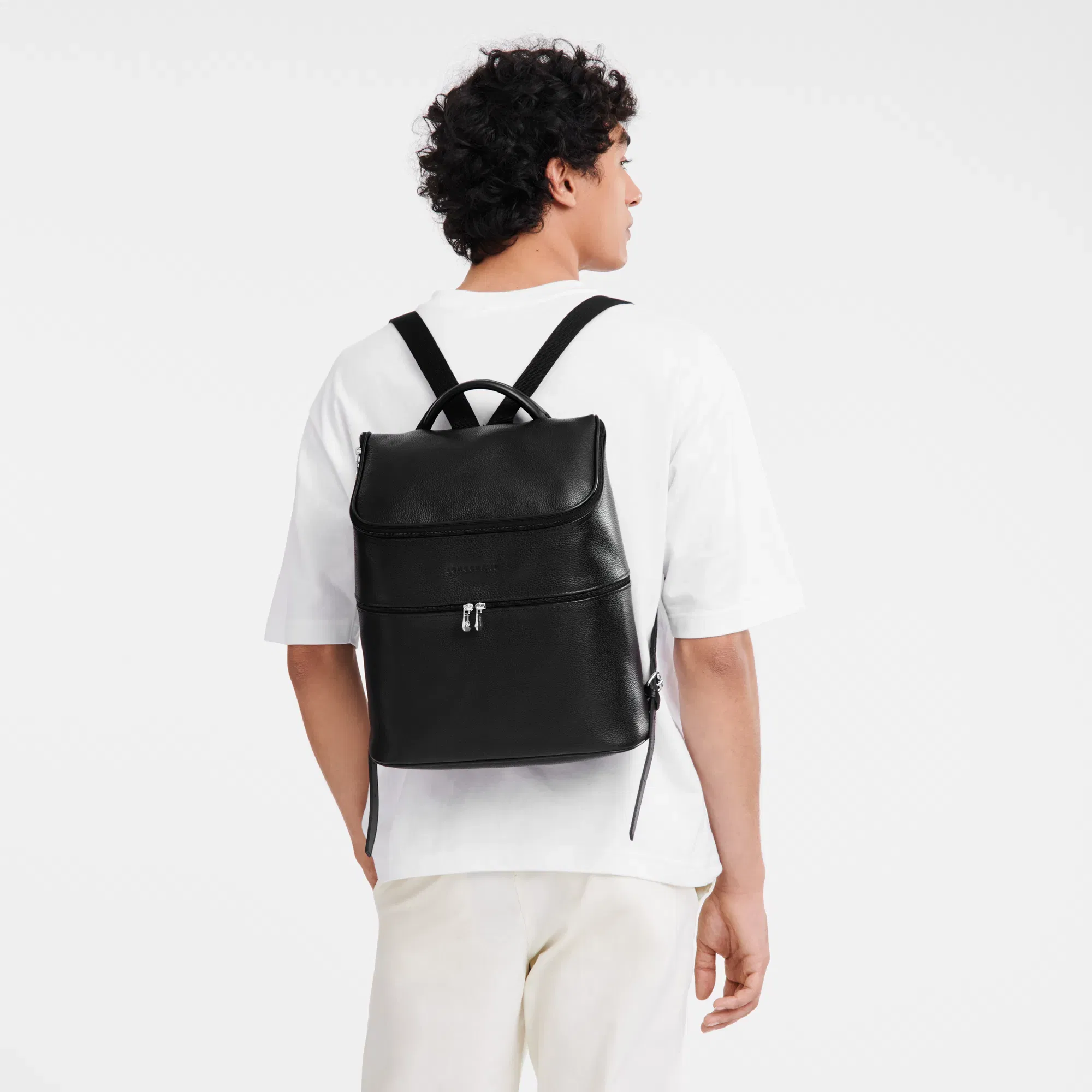 Longchamp Le Foulonné Backpack Black