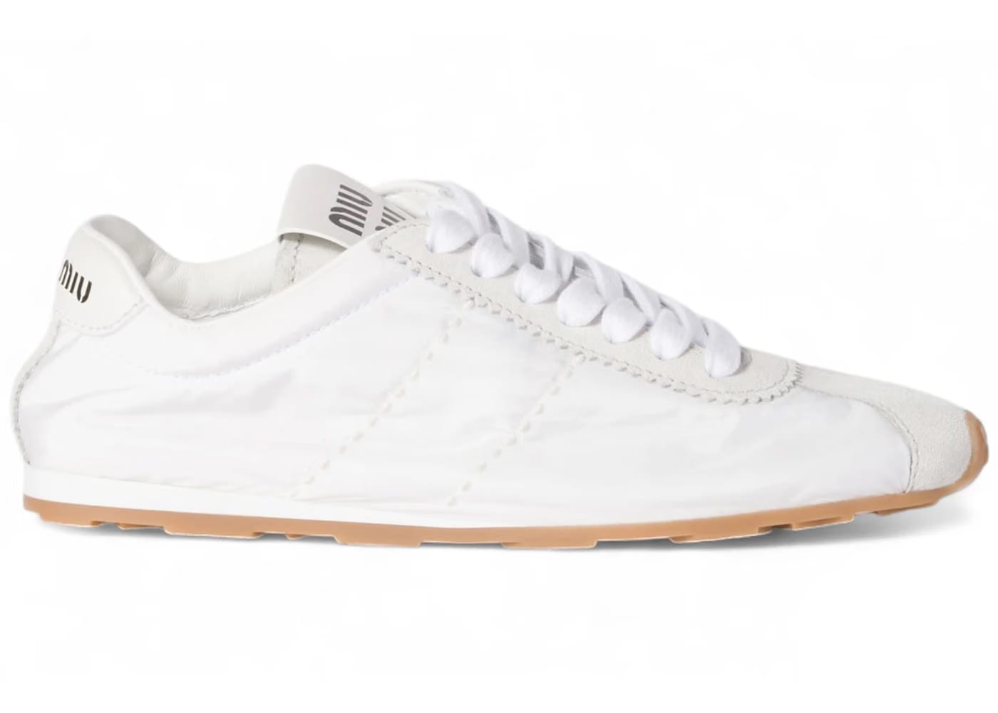 Miu Miu Plume White Technical Fabric Gum (Women's)