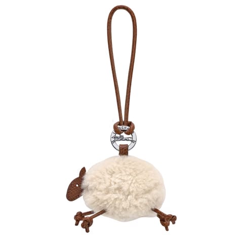 Longchamp Le Foulonné Key ring Amber