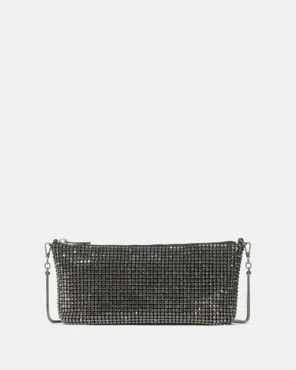 KateS pade Andie Faux Crystal Mesh Small Shoulder Green Multi