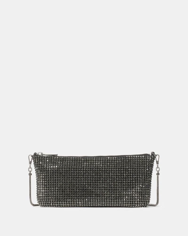 KateS pade Andie Faux Crystal Mesh Small Shoulder Green Multi