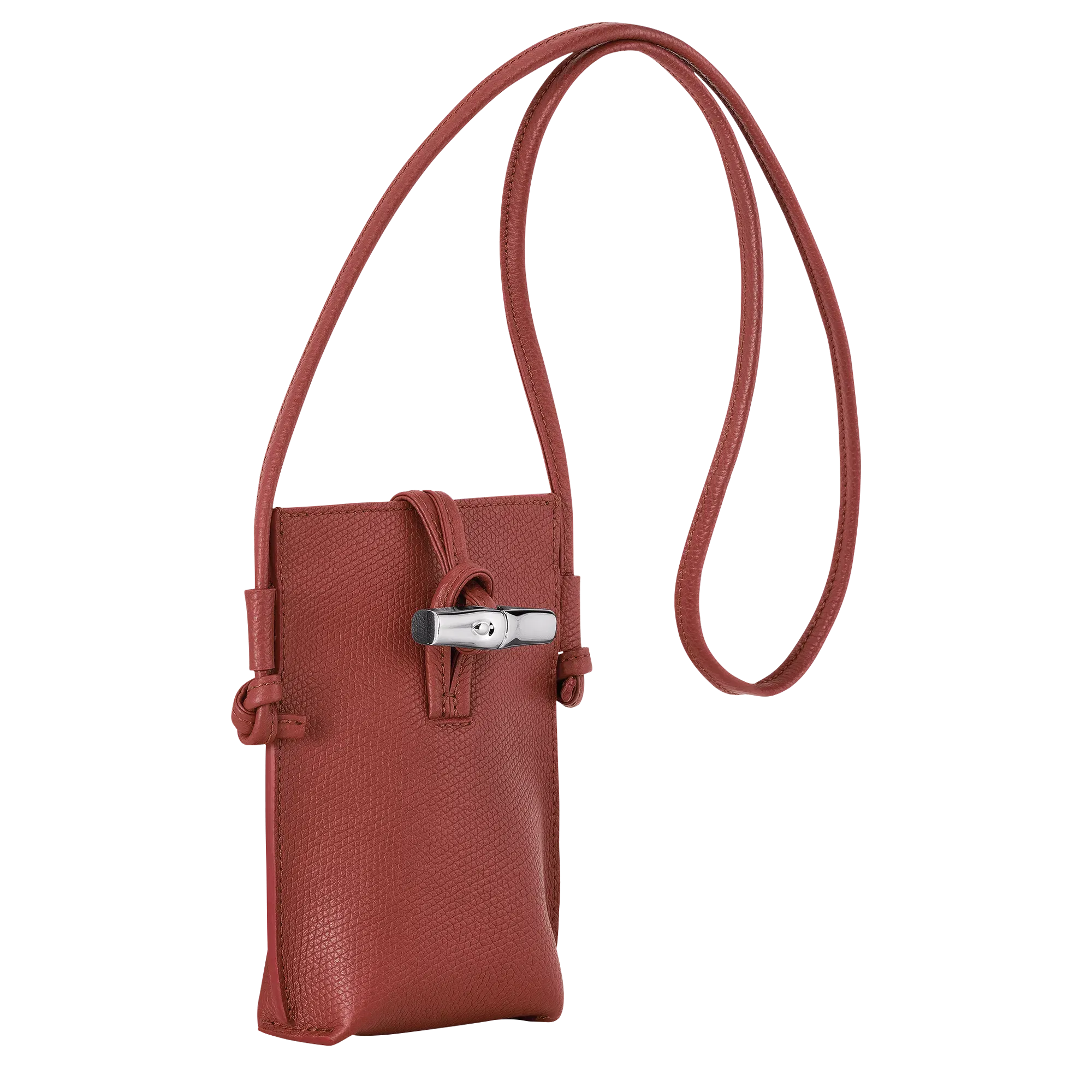 Longchamp Le Roseau Phone case Chestnut