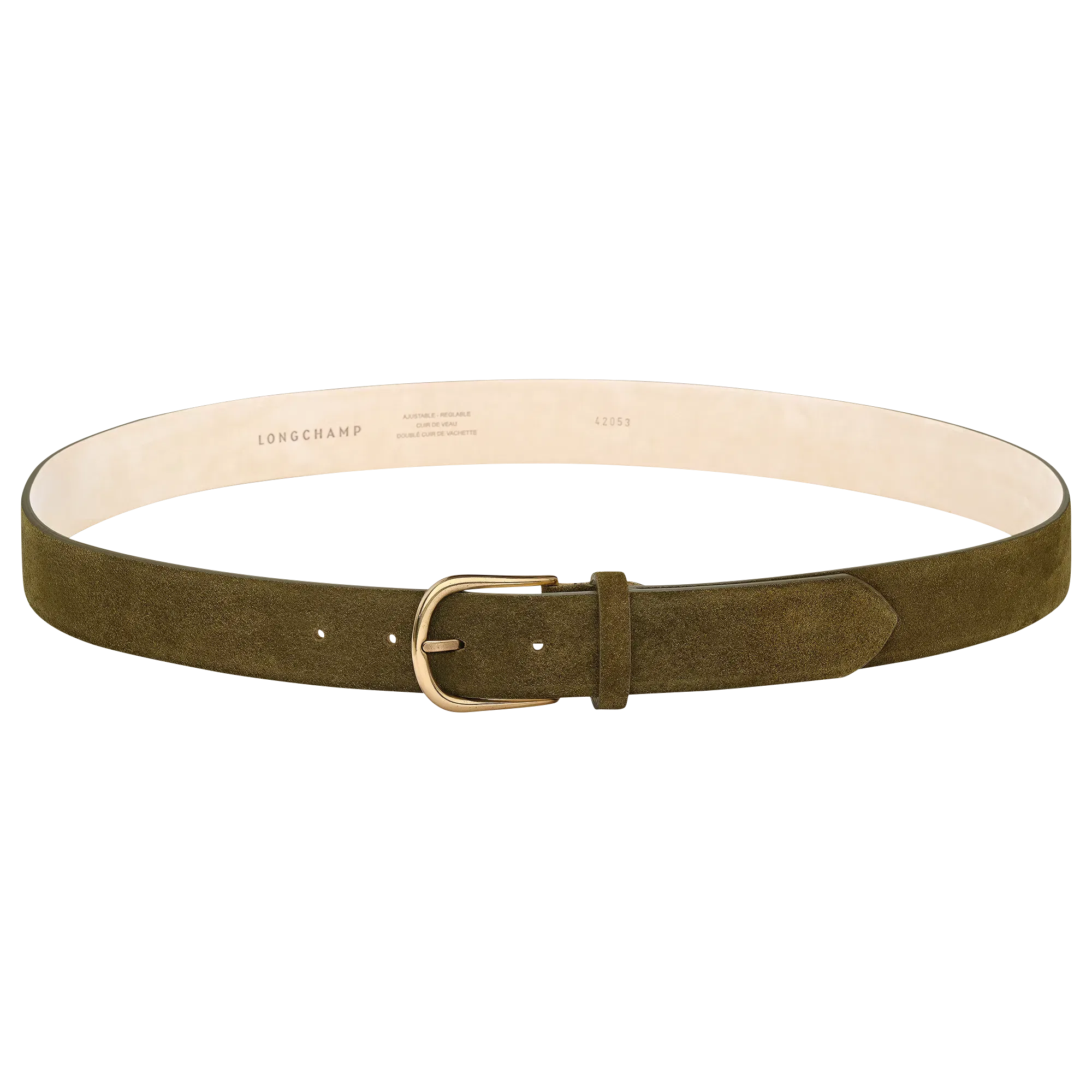 Longchamp French Charm Men's belt Olive