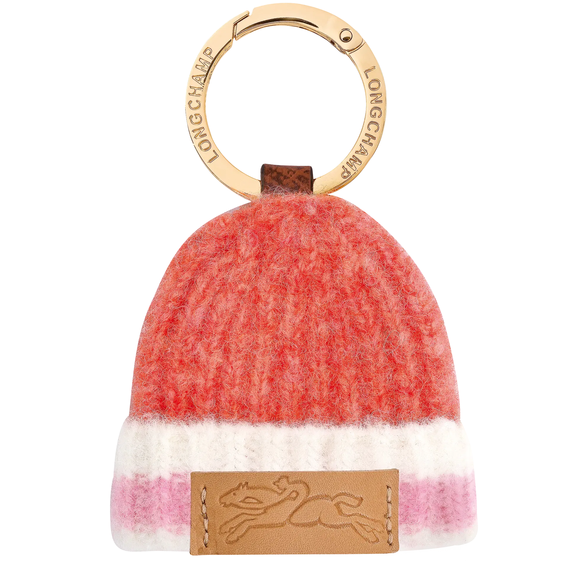 Longchamp Le Pliage Collection Key ring Coral/Pink
