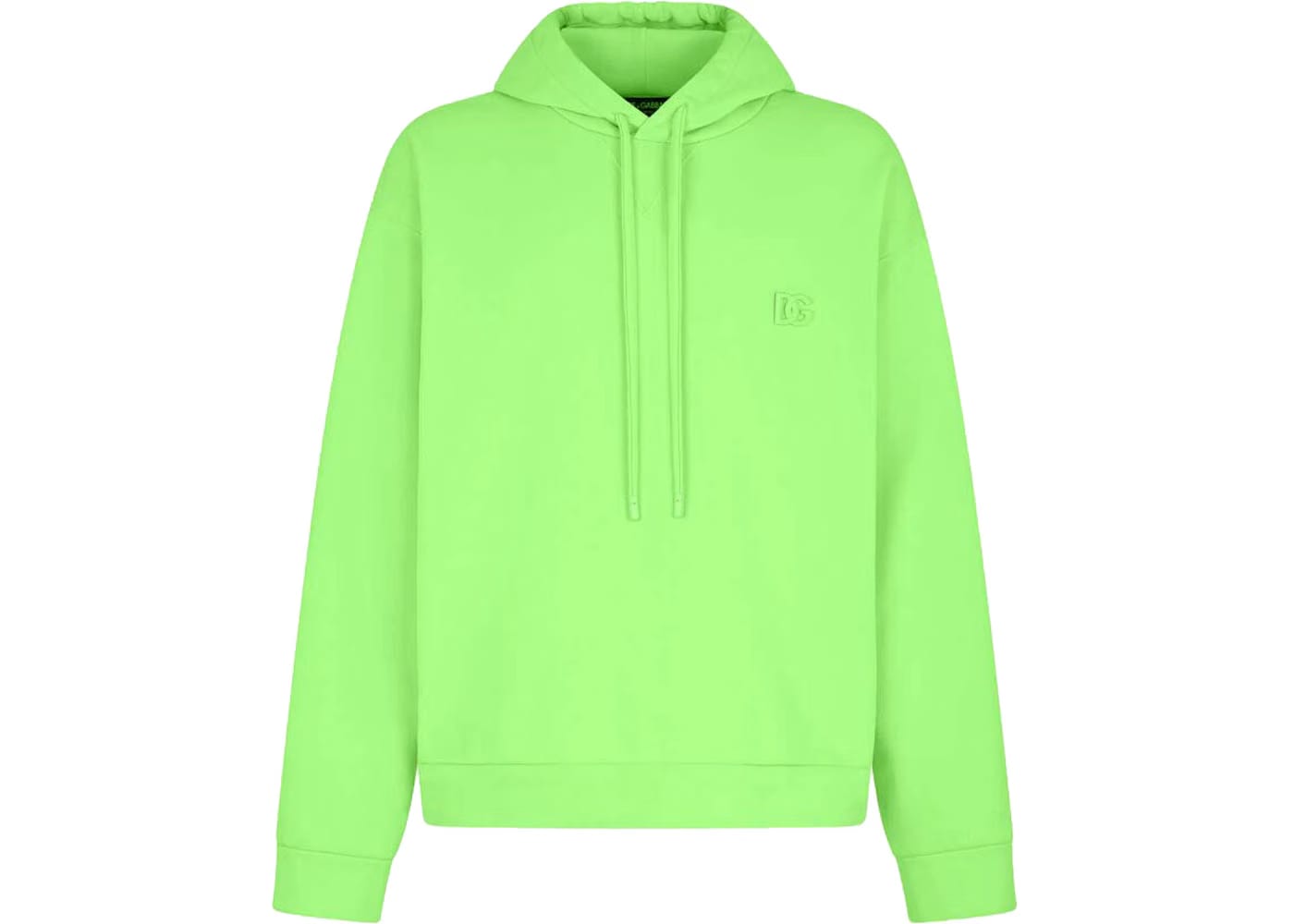 Dolce & Gabbana Jersey Metal DG Logo Hoodie Green