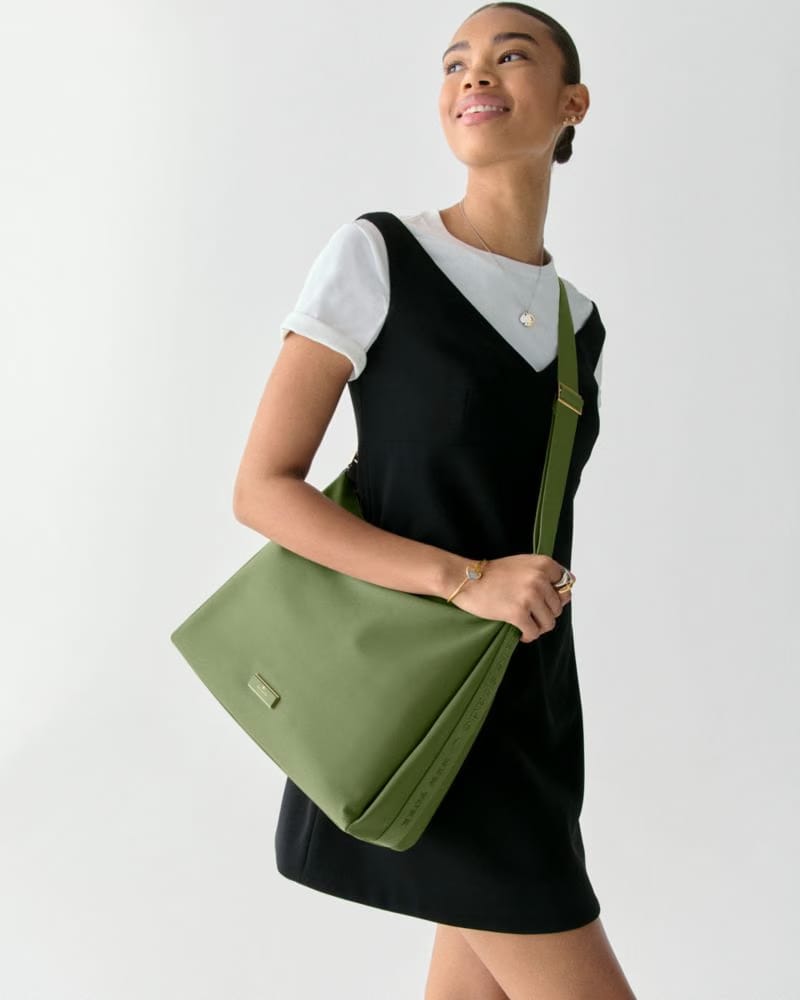 KateSpade Carter Nylon Large Convertible Crossbody Cedar Stand