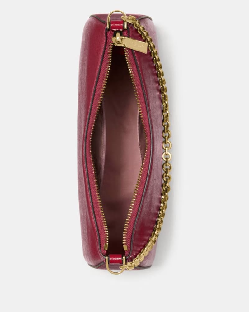 KateSpade Margot Textured Patent Leather Convertible Crossbody Red Jam