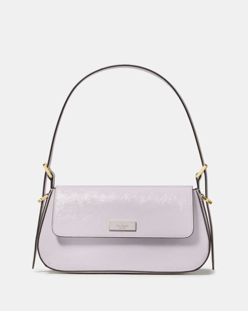 KateSpade Bridget Crinkle Patent Small Flap Shoulder Lilac Moonlight