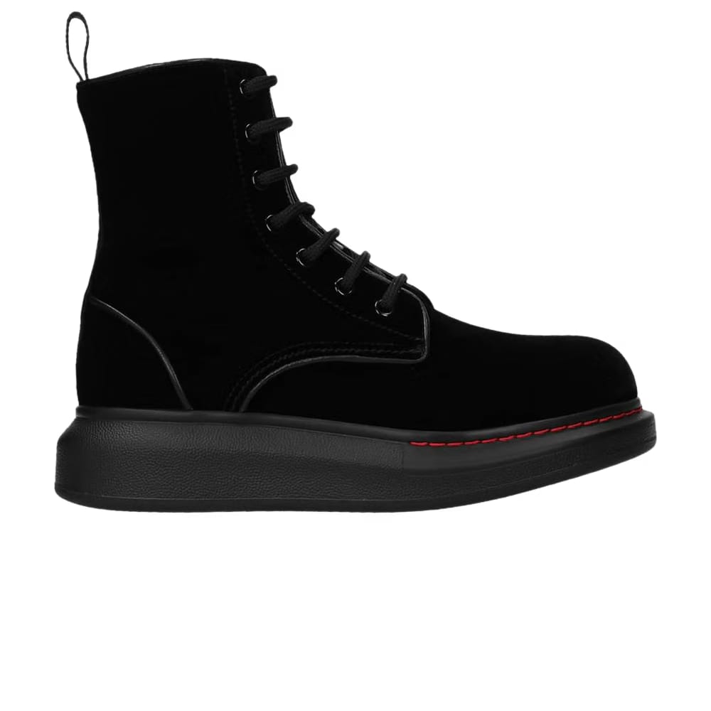 Alexander McQueen Wmns Hybrid Lace Up Boot 'Velvet Black'