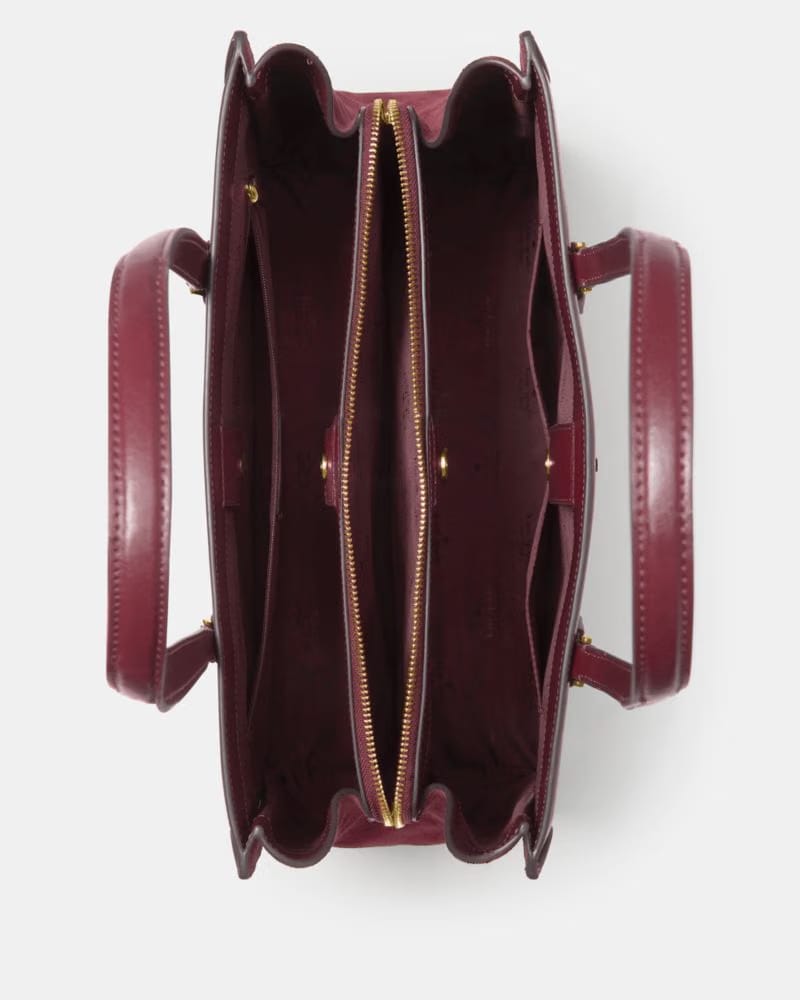 KateSpade Madison Suede Large Laptop Tote Dark Merlot