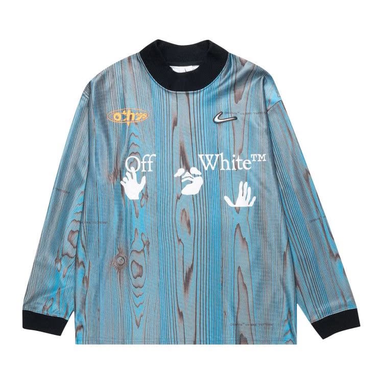 OFF-WHITE x Nike 001 Soccer Jersey Blue
