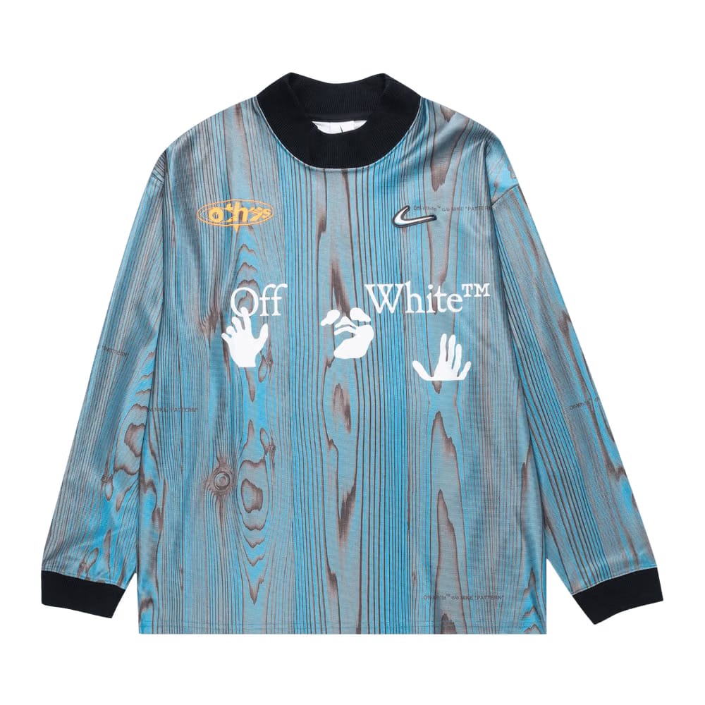 OFF-WHITE x Nike 001 Soccer Jersey Blue