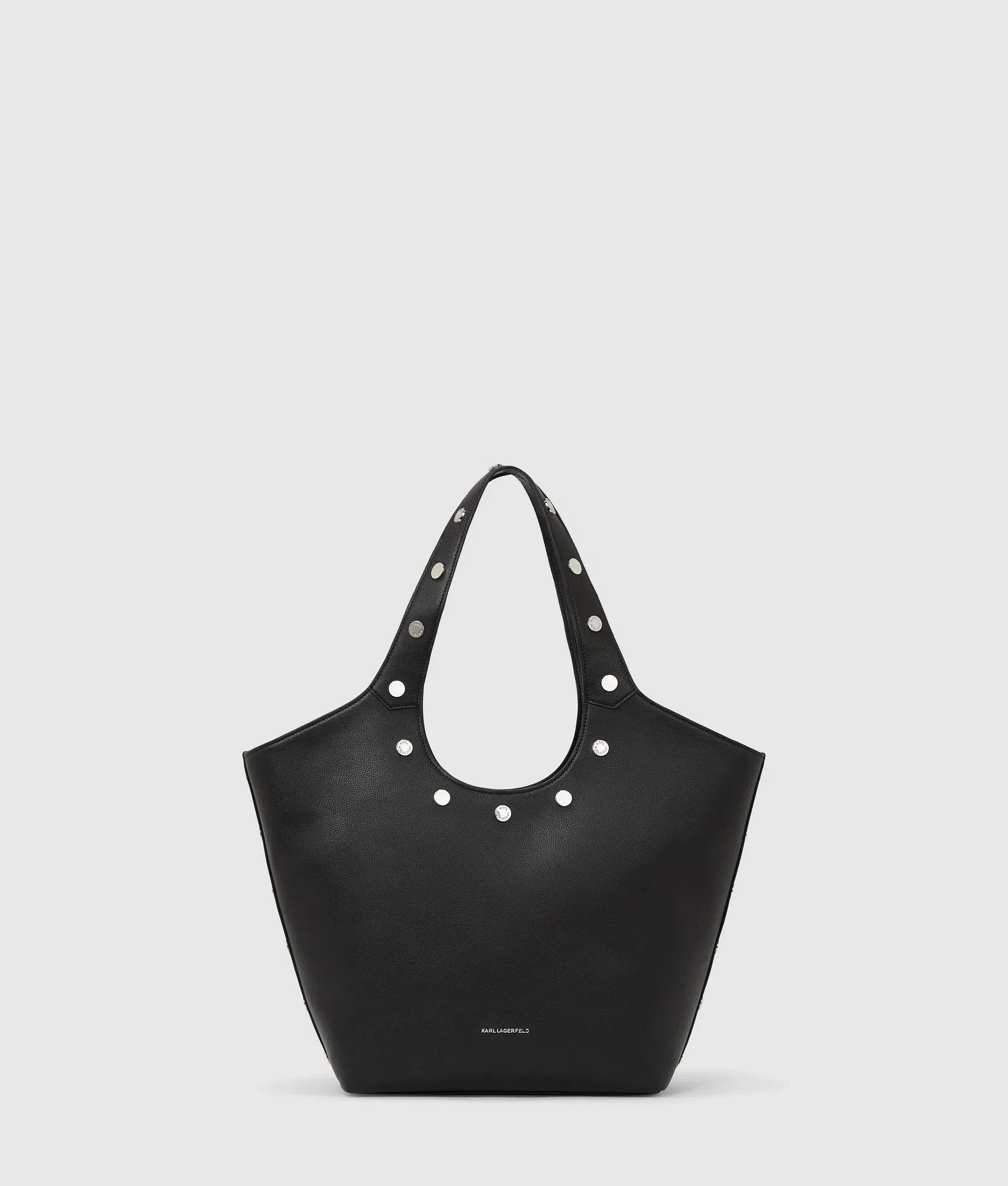 KarlLagerfeld Krocky Marais Medium Tote Bag Black-Nickel