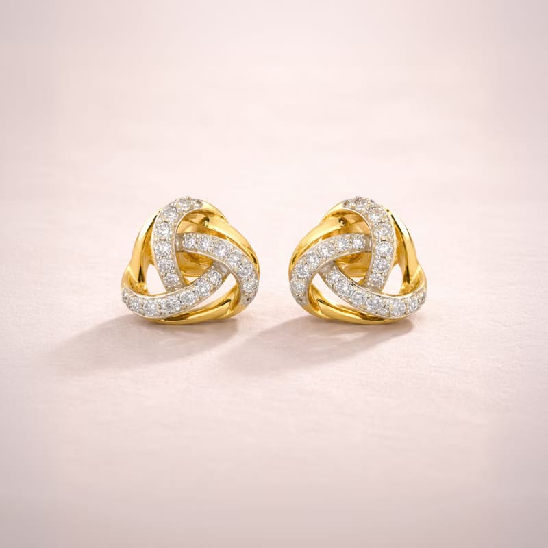 Entrelacé Diamond Knot Studs