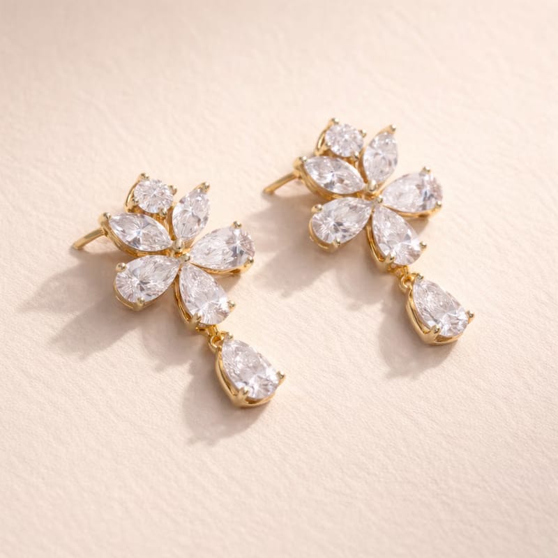 Lumière Bloom Drop Earrings