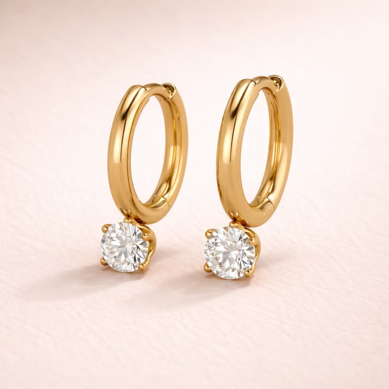 Monarch Drop Hoop Earrings