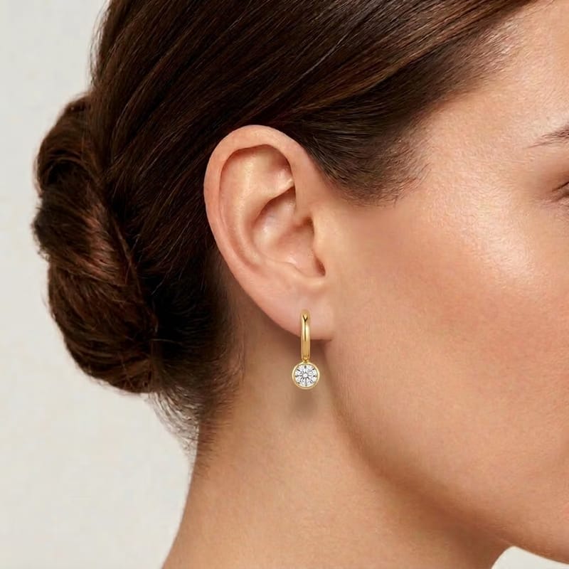 Monarch Drop Hoop Earrings