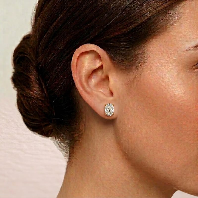 Opulence Oval Solitaire Studs